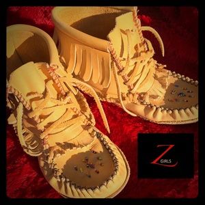 Handmade leather moccasins